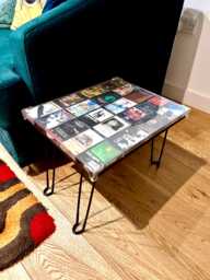 Handmade Cassette Album Table Bespoke Music Lover Coffee Table