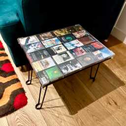 Handmade Cassette Album Table Bespoke Music Lover Coffee Table - thumbnail 4