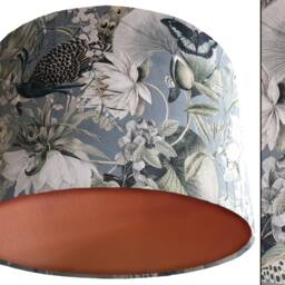 Botanical Bird Velvet Lampshade Traditional Country Style - thumbnail 2