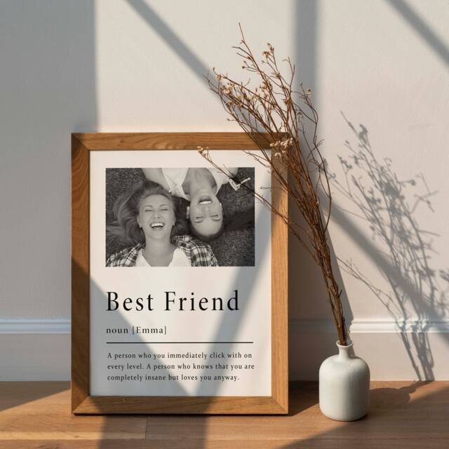 Personalised Best Friend Print - Definition Gift For Her Birthday Photo N35 - image 1