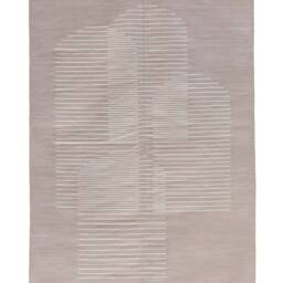 Beige Archways Flatwoven Cotton Kilim Rug Area Accent Runner Art Deco Style 8x10Ft 5x8 6x9 8x10 9x12 Ancient Egyptian Living Room Decor - thumbnail 2