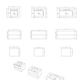 Calacatta Viola Marble Vanity - Wall Mounted Stone Sink With Drawers - thumbnail 4