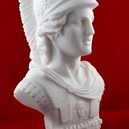 Alexander The Bust, Cast Marble Greek Statue - 7.5 Inch - thumbnail 2