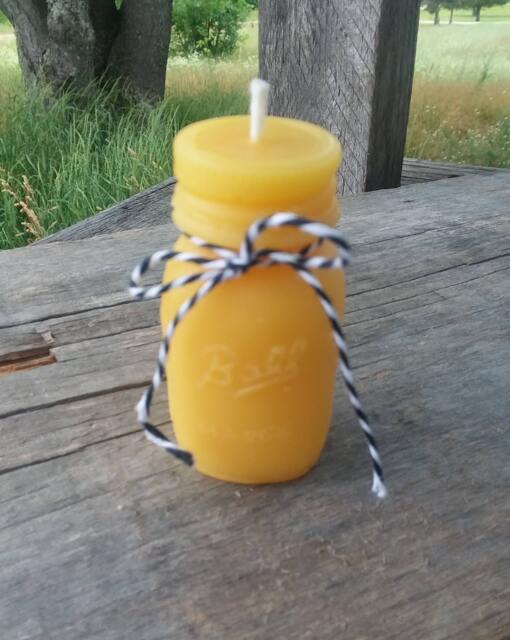 Ball Mason Jar Beeswax Candle 100% Pure Michigan - image 1