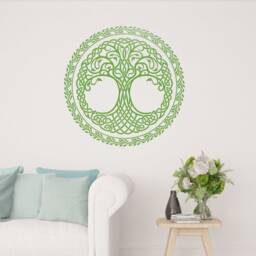Celtic Tree Vinyl Wall Decal Of Life Leaves Ornament Irish Room Decoration Art Stickers Mural - #2614Di - thumbnail 3