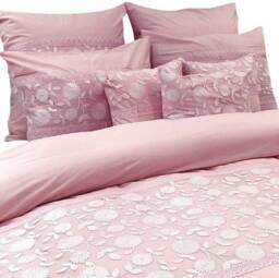 King, Queen & Twin Size Pink Decorative Duvet Cover Set, Cotton Lace Embroidery, French Toile Contemporary - And - thumbnail 2