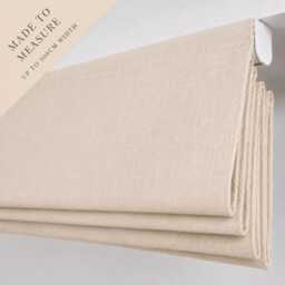 Natural Cream Linen Look Roman Blind - Made To Measure Up 300cm Wide