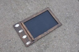 Chalkboard With Mini Silverware Key Hooks, Vintage Reclaimed Flatware - thumbnail 2