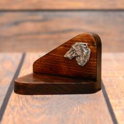 Borzoi, Russian Wolfhound - Wooden Candlestick With Dog, Souvenir, Decoration, Limited Edition, Collection - thumbnail 2