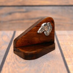 Borzoi, Russian Wolfhound - Wooden Candlestick With Dog, Souvenir, Decoration, Limited Edition, Collection - thumbnail 3