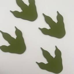 Wooden Dinosaur Footprints- Set Of 6 - Personalised Dino Sign Animal Footprints Theme Decor- Wall Art- Footprint Decor - thumbnail 3