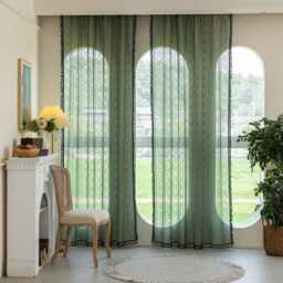 3 Colours Custom Voile Curtain Polyester Lace Sheer Made To Measure - thumbnail 2