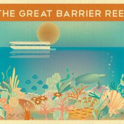 The Great Barrier Reef Poster, Australian Print, Great Barrier Reef Canvas Art Print E8-O-Gr-Bar - thumbnail 2
