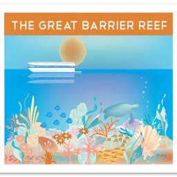 The Great Barrier Reef Poster, Australian Print, Great Barrier Reef Canvas Art Print E8-O-Gr-Bar - thumbnail 3