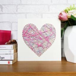 Pink Heart String Art Handmade Unique Gift Idea Home Decor Wall Hanging Love Sign Multicolour Large Heart Decoration By Deeisfordaisy
