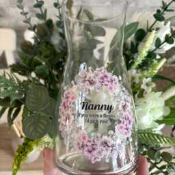Personalised Floral Nanny Vase, Mother's Day Gift, Baby Gift, Mother Of The Bride - thumbnail 2