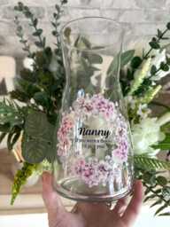 Personalised Floral Nanny Vase, Mother's Day Gift, Baby Gift, Mother Of The Bride - thumbnail 1