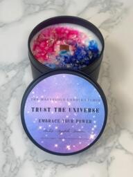 Trust The Universe Candle - Manifestation Gift Law Of Attraction Spiritual Self Care Chakra Energy Let Go & Align