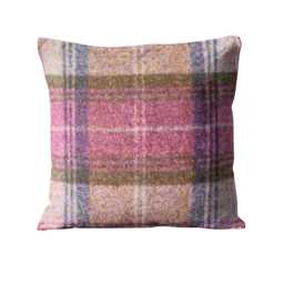 Abraham Moon Stroud, Heather, 100% Wool Plaid, Checked, Tartan Cushion Cover - thumbnail 2