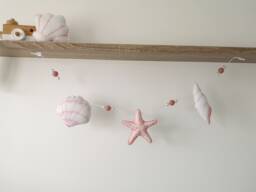 Seashell Wall Hangings, Under The Sea Decor, Ocean Nursery Accessories, Felt Baby Shower Gift, Newborn Garland - thumbnail 1