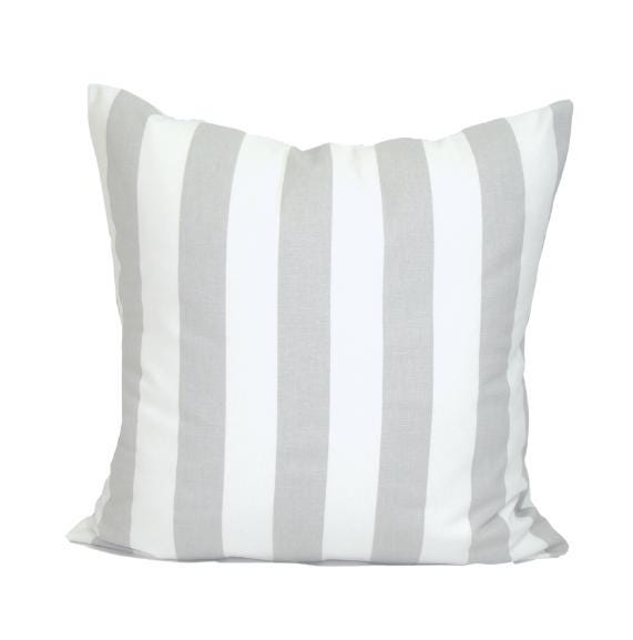 Gray Stripe Pillow Covers For 20x20 Pillow, 16x16, 18x18 Pillows, All Sizes - image 1
