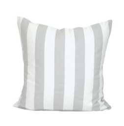 Gray Stripe Pillow Covers For 20x20 Pillow, 16x16, 18x18 Pillows, All Sizes - thumbnail 1