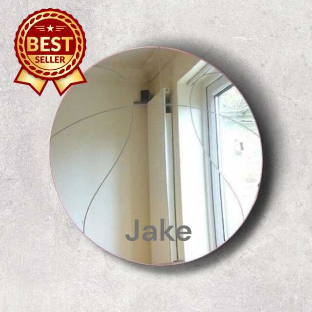 Personalized Basketball Acrylic Mirror Wall Art Etched Detail - image 1