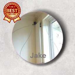 Personalized Basketball Acrylic Mirror Wall Art Etched Detail
