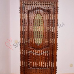 Handmade Wood Bead Door Curtain Bohemian Decor - thumbnail 2