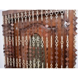 Handmade Wood Bead Door Curtain Bohemian Decor - thumbnail 1
