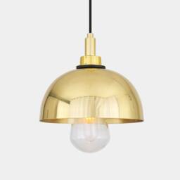 Hydra Brass Dome Bathroom Pendant Light 20cm Ip65