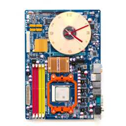 Blue Wall Clock, Recycled Computer Circuit Board Clock - thumbnail 1