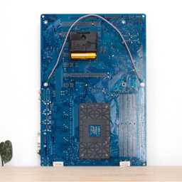 Blue Wall Clock, Recycled Computer Circuit Board Clock - thumbnail 4