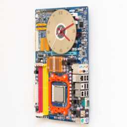 Blue Wall Clock, Recycled Computer Circuit Board Clock - thumbnail 3