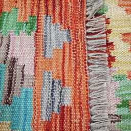 Classic Runner Rug, Handmade Artisan Afghan Turkish Scandinavian Navajo Bohemian Wool Flatweave Multicolour Kilim Rug 200x57 cm - thumbnail 3