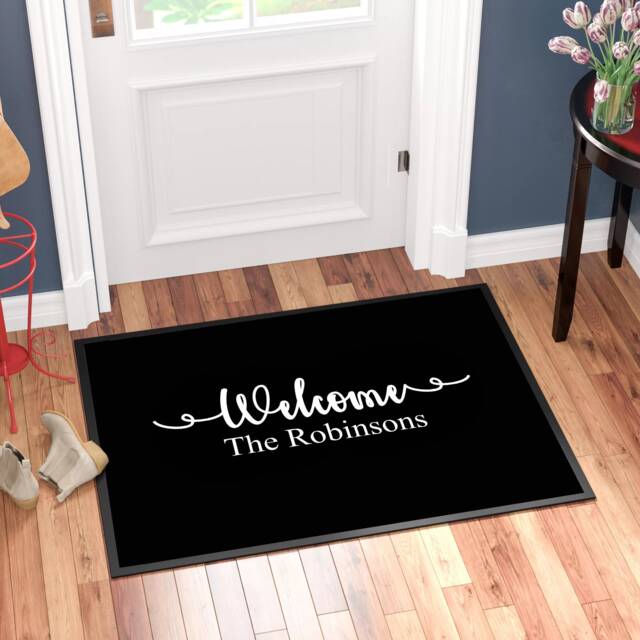 Personalised Custom Printed Welcome Family Name Doormat, Ideal Gift For Him/Her - image 1