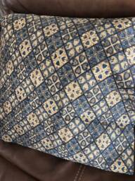 Eaton Chenille in Blue-This Listing Is For One Pillow - thumbnail 1