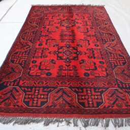 3'2x5'1 Ft Khal Mohammedi Brand New Rug, Afghan Handmade High Pile Soft Wool Traditional Dining Table Livingroom Carpet - thumbnail 2