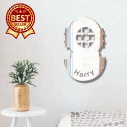Diving Helmet Acrylic Mirror Wall Art - Personalized Engraving - thumbnail 1