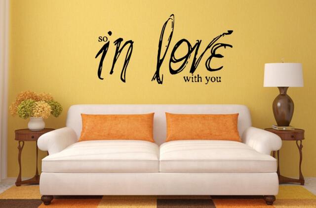 In Love With You Word Art Typography Beautiful Interior Wall Decal Sticker Vinyl Mural Bedroom Leaving Room Home Decor Free Shipping L227 - image 1