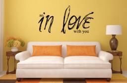 In Love With You Word Art Typography Beautiful Interior Wall Decal Sticker Vinyl Mural Bedroom Leaving Room Home Decor Free Shipping L227 - thumbnail 1