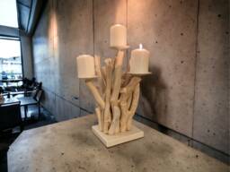 Driftwood 14'/17' Candelabra, Coastal Candleholder, Organic Beach Decoration