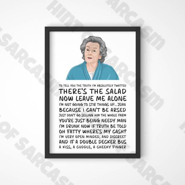 Gavin & Stacey Inspired Doris A4 Best Quotes Print - Funny Print - Home Decor Wall Art Only Frame Not Included