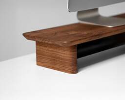 Desk Shelf Monitor Stand With Storage, Riser Wood, Wooden - thumbnail 1