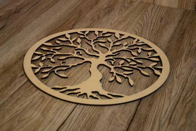 Tree Of Life Wooden Wall Decoration Panel, Room Devision Decor, Decal, Art, Home Bedroom Decor - image 1
