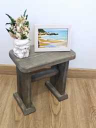Small Wooden Handmade Stool, Rustic Plant Stand, Display Stand, Side Table - thumbnail 1