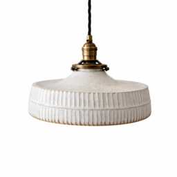 style#001 Handmade Carved Pendant Light, Kitchen Lighting, Ceramic Lamp, Pottery Home Lamp - thumbnail 1
