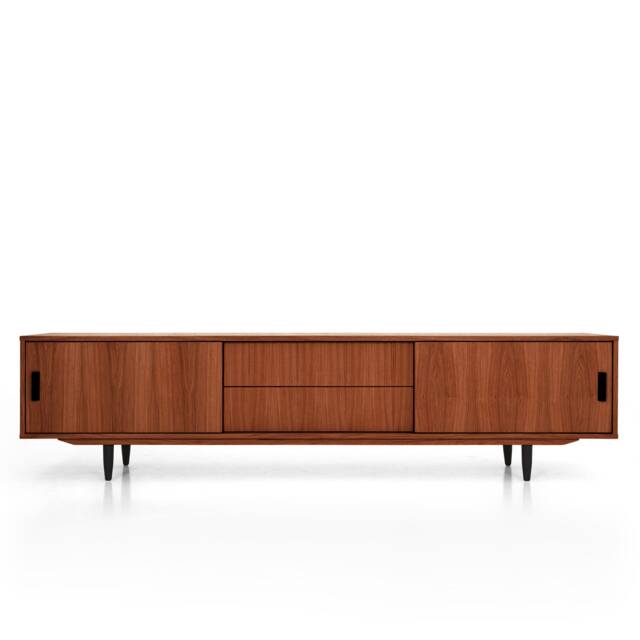 Mid-Century Sideboard, Dresser, Commode, Credenza Made Of Oak Veneer - Teak Colour Livlo T-S01 - image 1