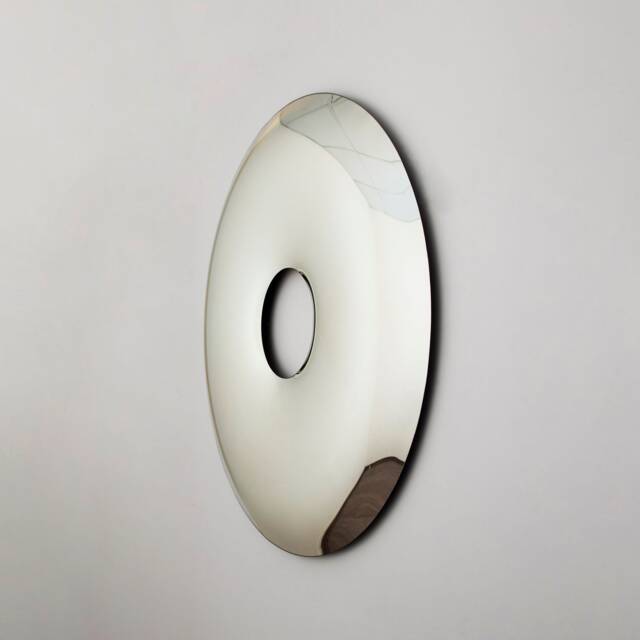 Hand Crafted Donut Convex Mirror Space Age Wall Decor - image 1