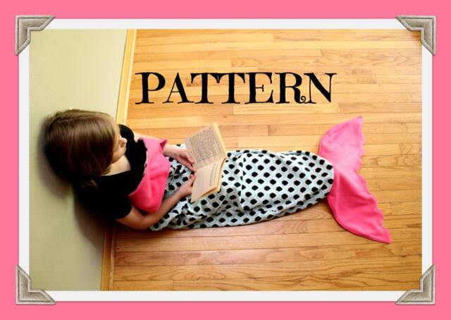 PDF - Tutorial Pattern -Mermaid Tail Blanket Fleece Sewing Pattern - image 1